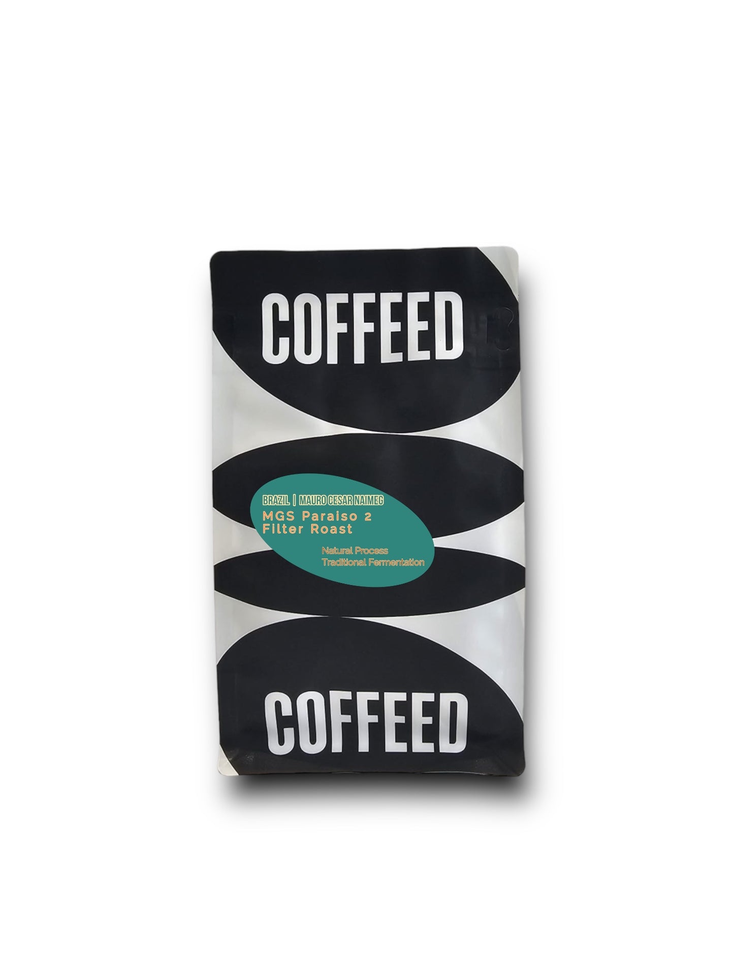 This is a picture of the coffee pouch for Coffeed's roast of the Brazil Natural MGS Paraison 2